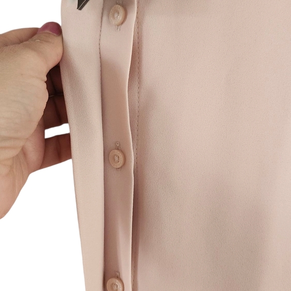 BNWT Karl LAGERFELD  Pink Sleeveless Blouse Top Faux Pearl Embellished Size M - Picture 5 of 13